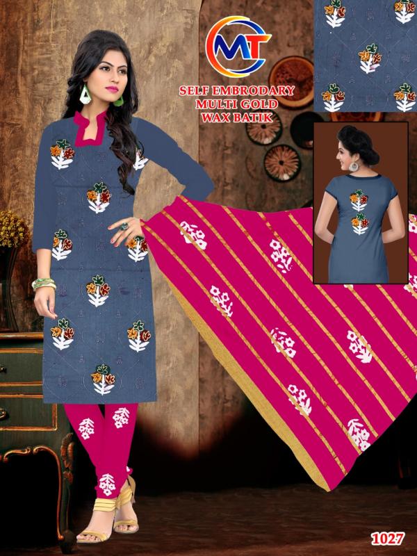 MT Wax Batik Work Vol-1 Cotton Designer Dress Material